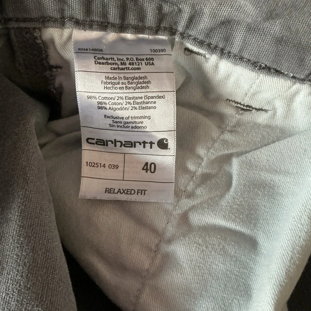 Carhartt relaxed‎ cargo fit shorts Men's SIze 40 Dark Grey Work Utility Cotton